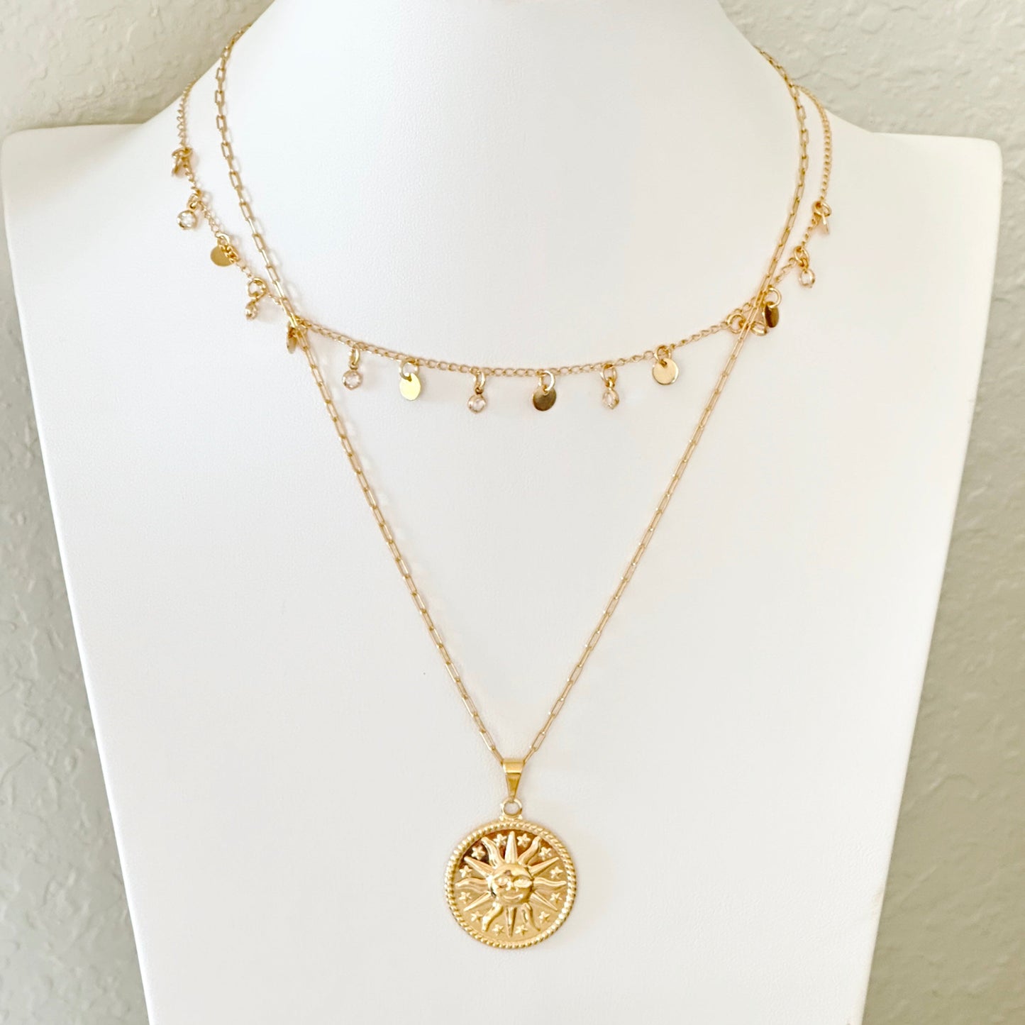 Elena Sun Medallion Pendant Necklace