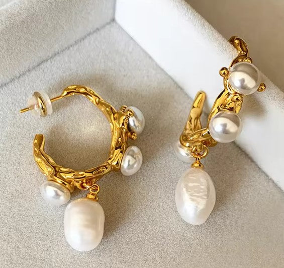 Vintage Freshwater Pearl Earrings