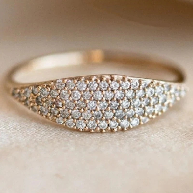 Vintage Gold Sparkling Dome Ring