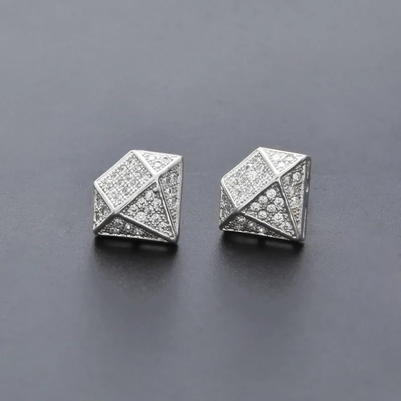 Silver Geometric Sparkle Earrings