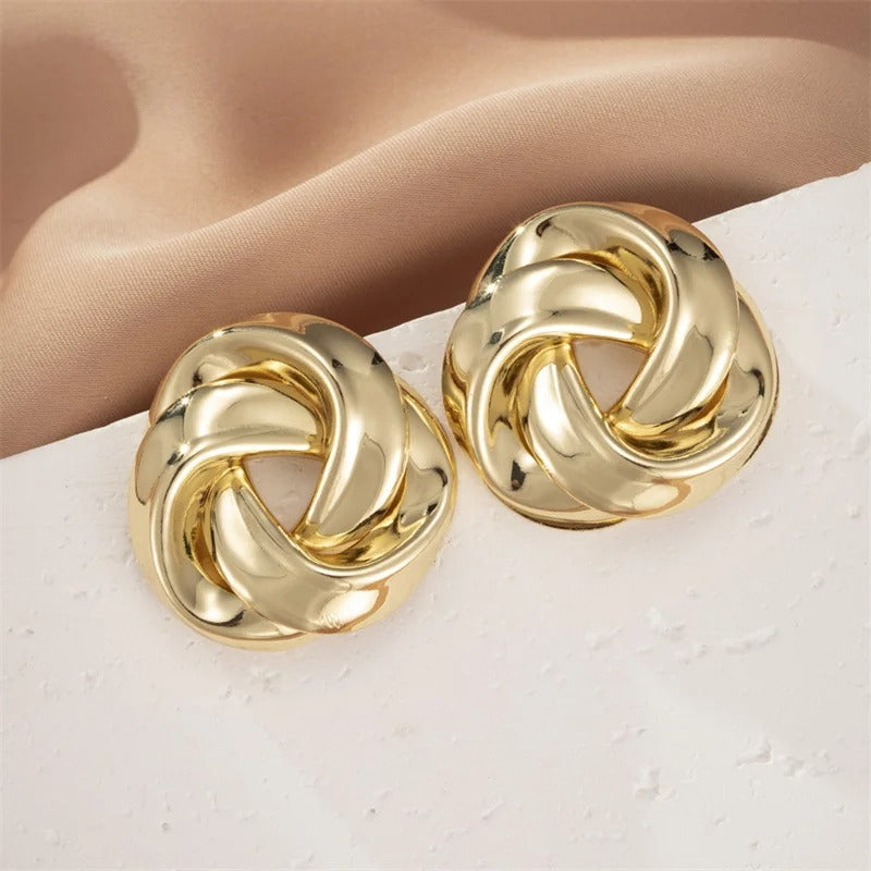 Timeless Gold Twisted Knot Earrings