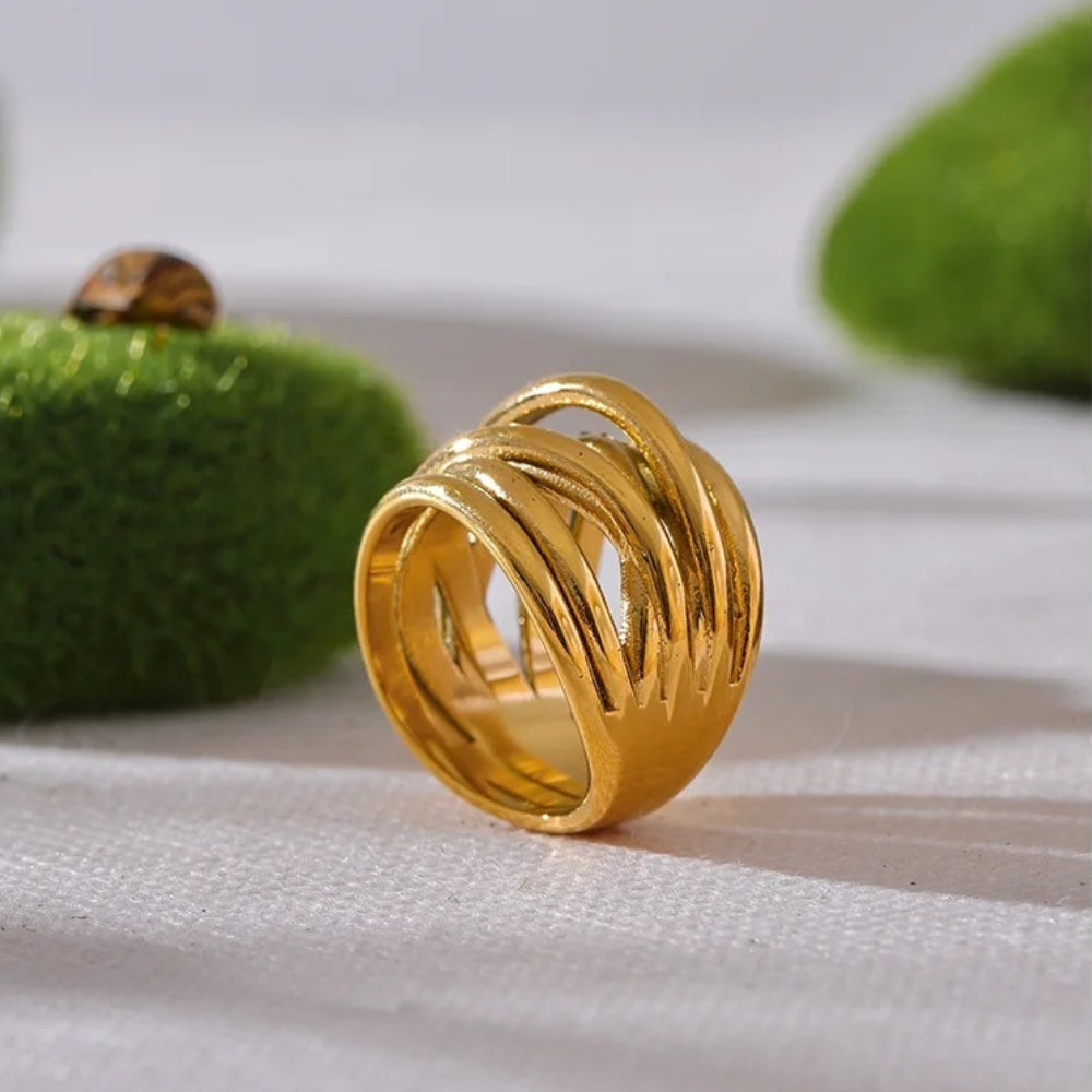 Vintage Gold Layered Band Ring
