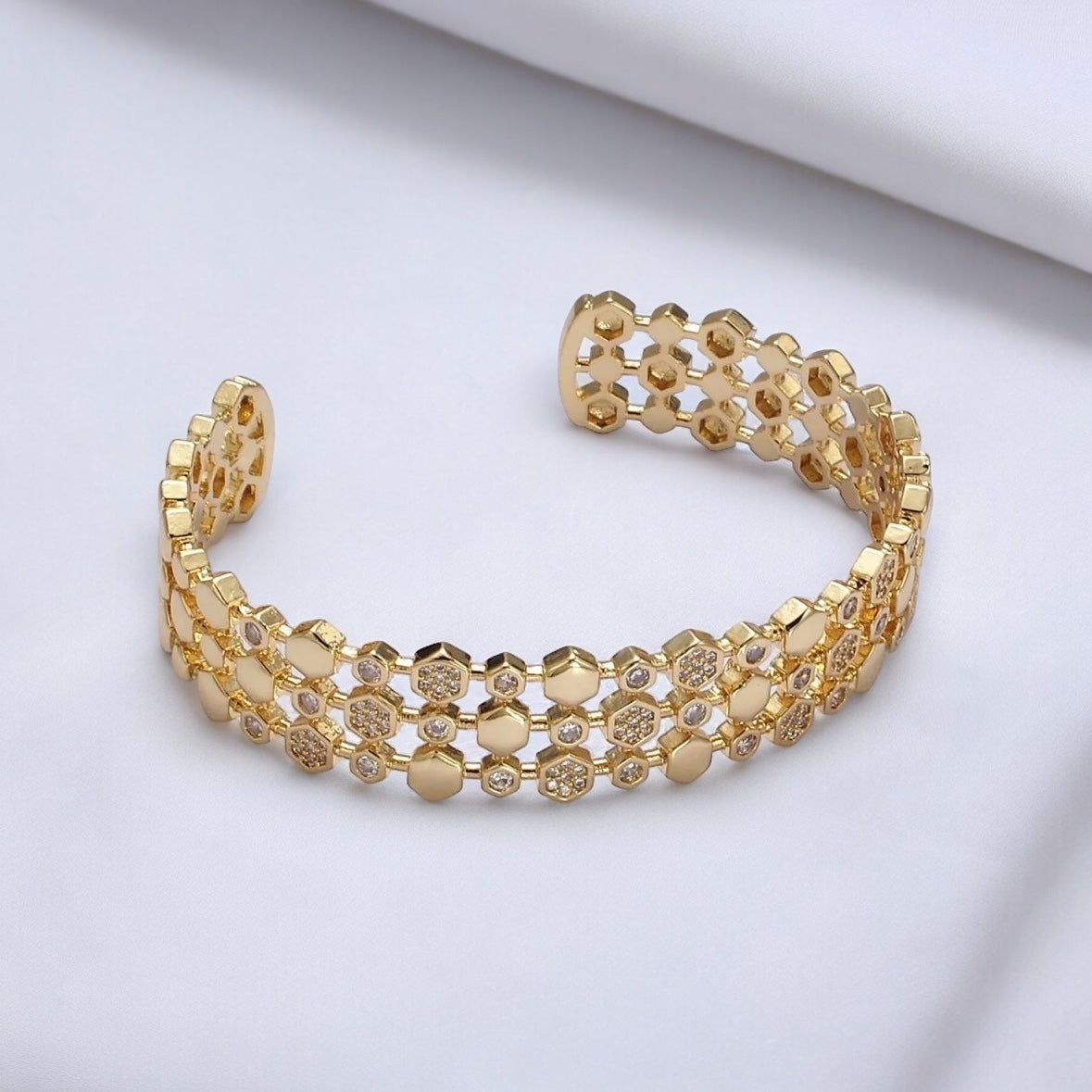 Gavriella Hexogonal Cuff Bracelet