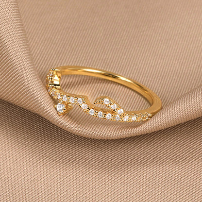Luxury Zirconia Gold Ring