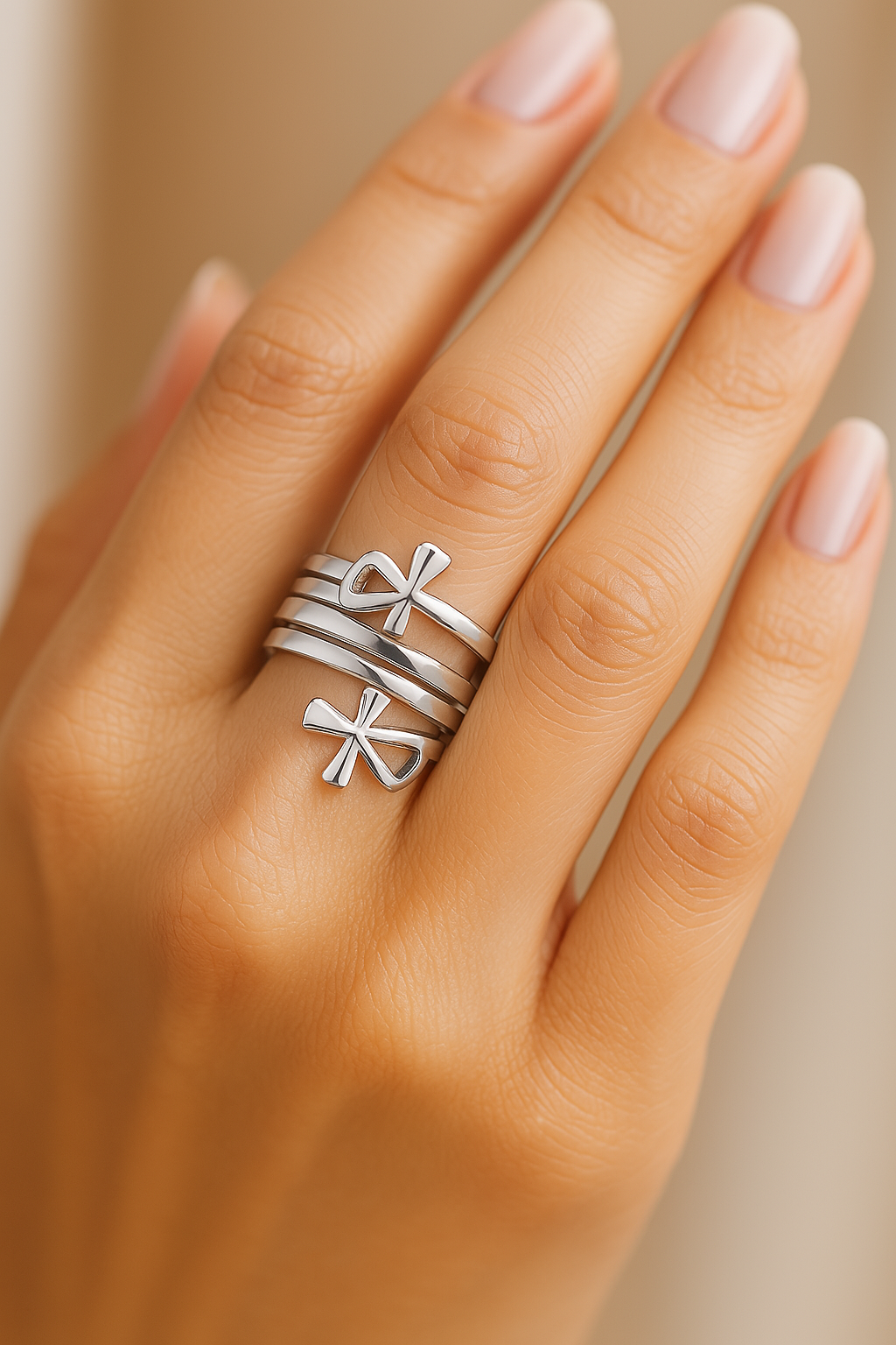 Silver Wrapped Religious Ring