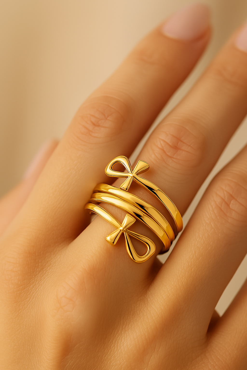 Gold Open Loop Faith Ring