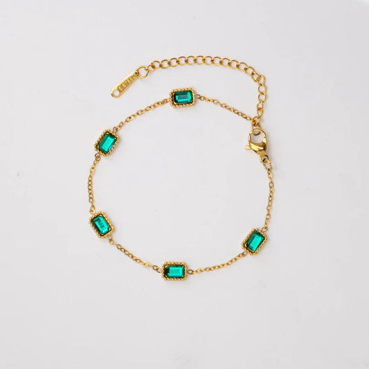 Emerald Trinity Bracelet