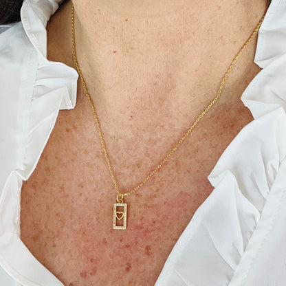 Carita Dainty Heart Tag Necklace