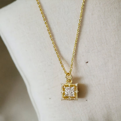 Illaria Square Baguette Necklace