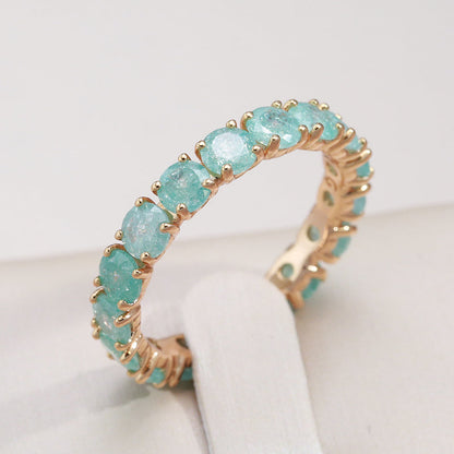 Gold Encrusted Crystals Ring