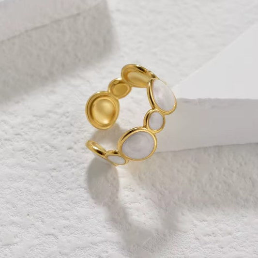 Vintage  Minimalist Drop Of Oil Open Ring