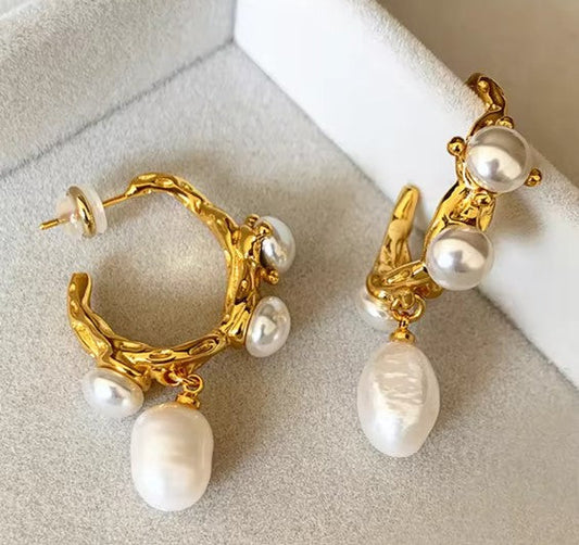 Vintage Freshwater Pearl Earrings