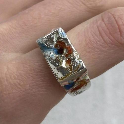 Vintage Silver Forged Ring