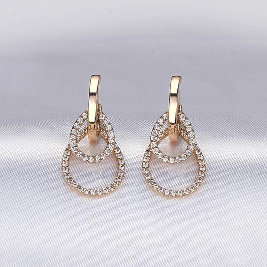 Elegant Hollow Bright Drop Earrings