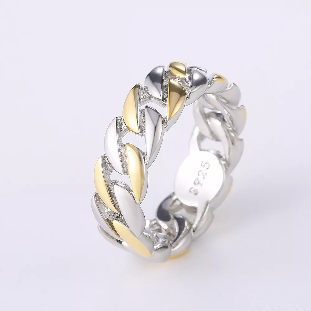 Vintage Gold and Silver Chain Ring