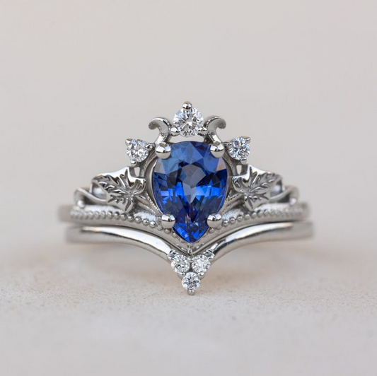 Vintage Blue & Silver Bright Ring