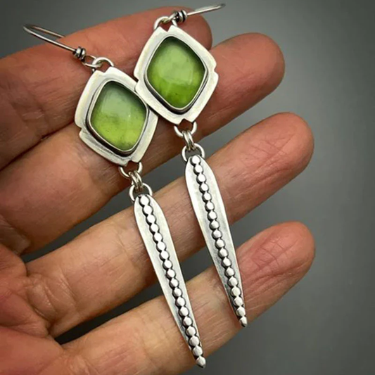 Vintage Green Dangling Earrings