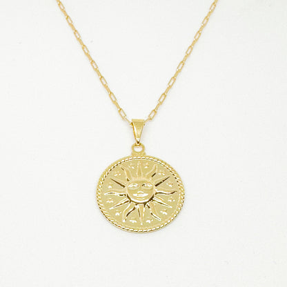 Elena Sun Medallion Pendant Necklace