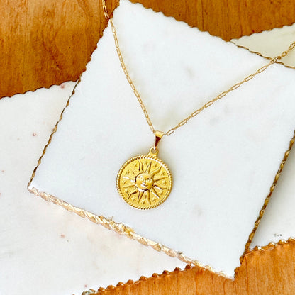 Elena Sun Medallion Pendant Necklace