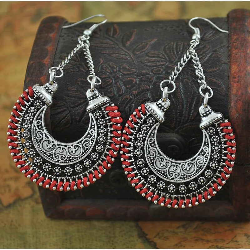 Vintage Chain Rope Wrap Earrings