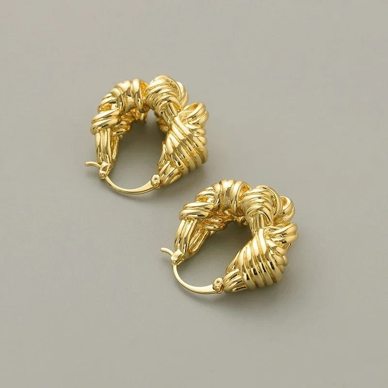 Gold Chunky Knot Earrings