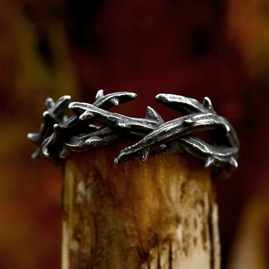 Vintage Black Crown of Thorns Ring