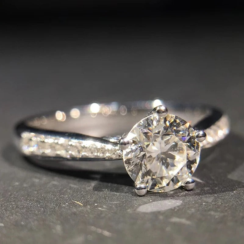 Silver Classic Solitaire Ring