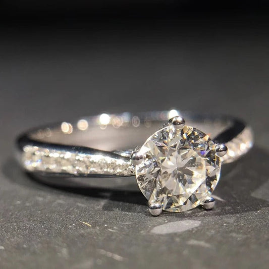 Silver Classic Solitaire Ring