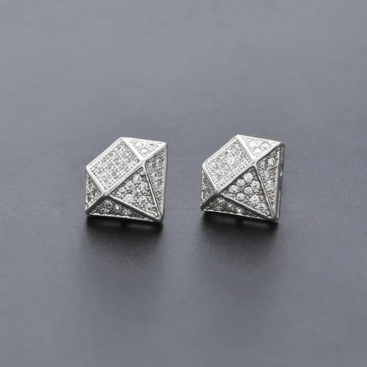 Silver Geometric Sparkle Earrings