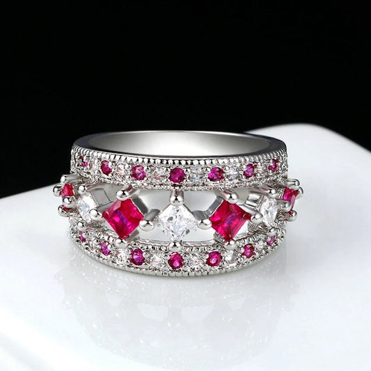Vintage Pink Zirconia Cocktail Ring