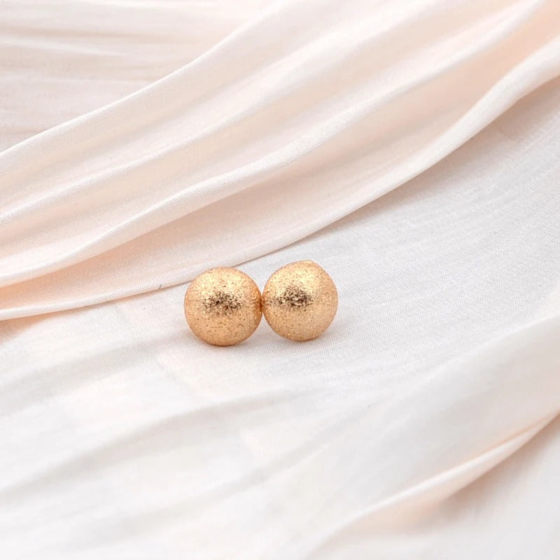 Gold Half-Round Vintage Earrings