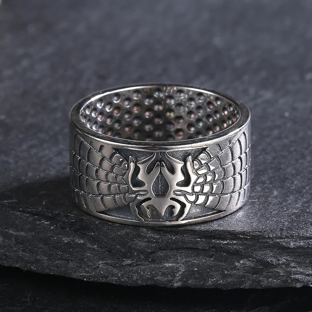 Vintage Engraved Spider Ring