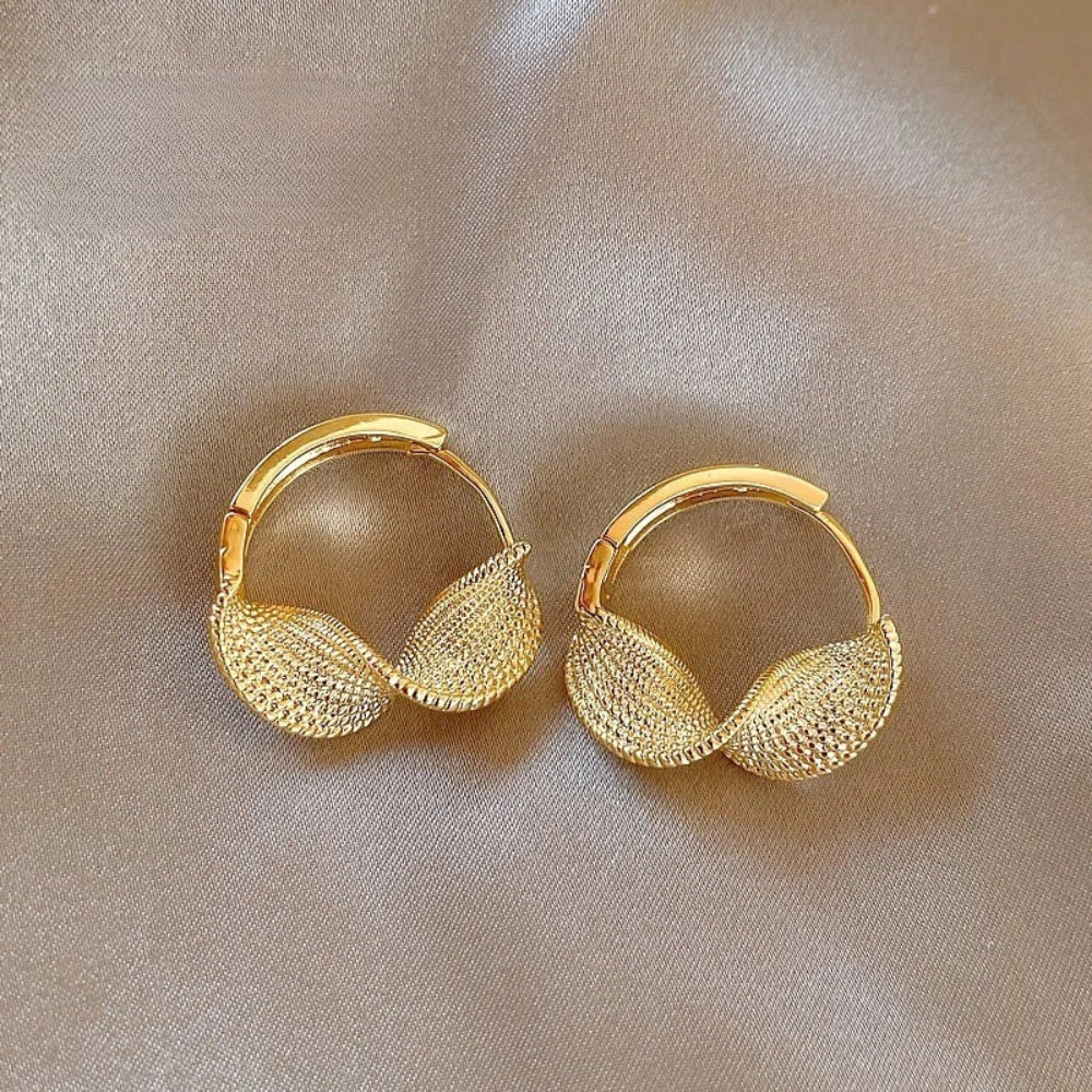 Vintage Gold & Twisted Circle Earrings
