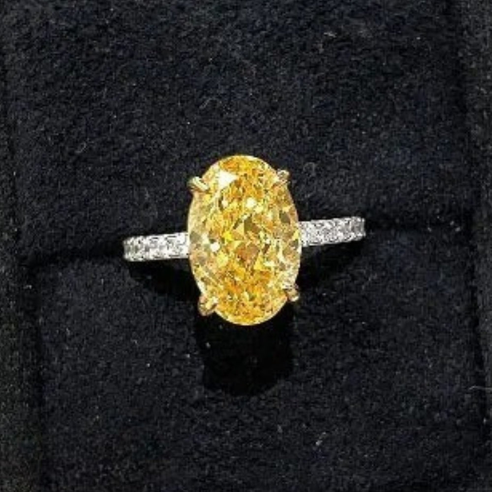 Classic Gold & Yellow Centerpiece Vintage Adjustable Ring